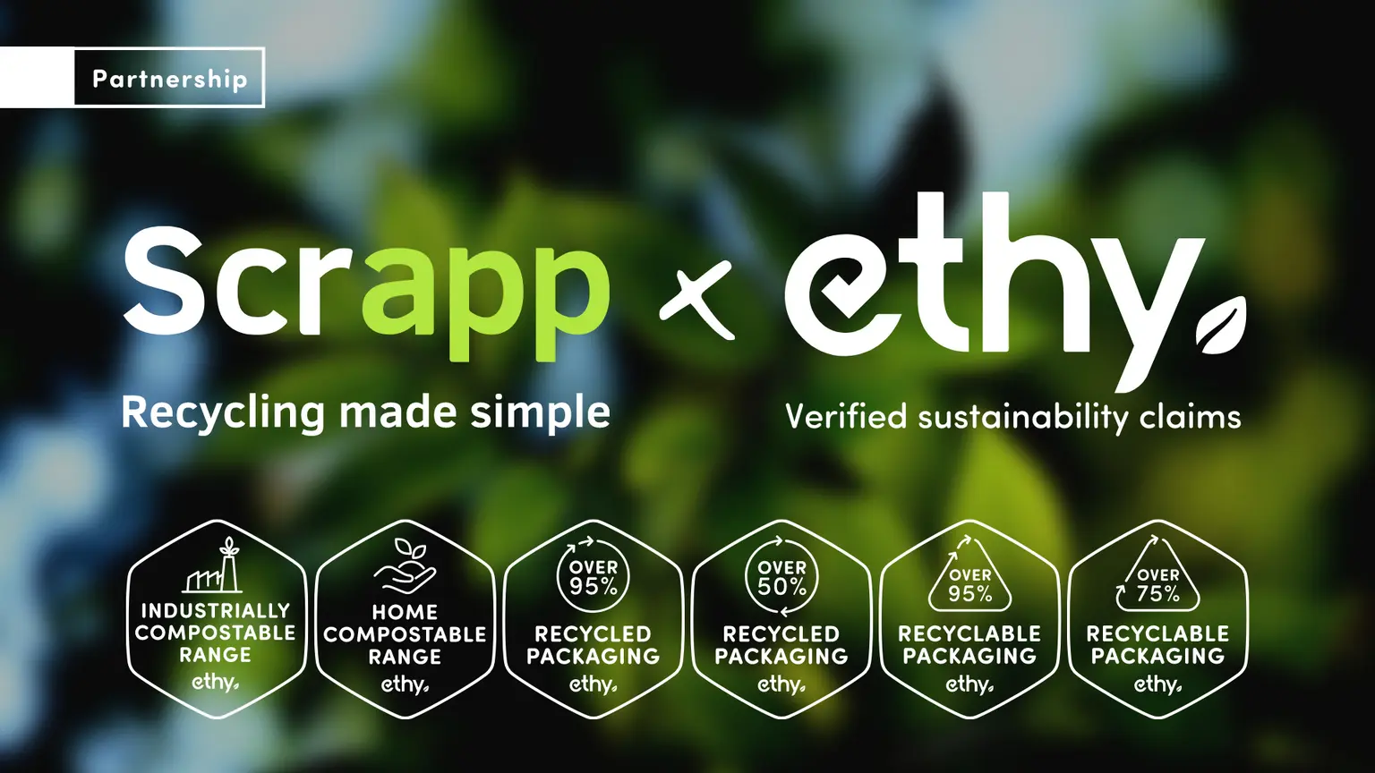 Recycling insights platform Scrapp and sustainability claims verification platform ethy join forces to help brands and consumers waste less. 