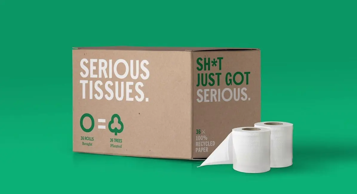 100% recycled toilet roll made in the UK