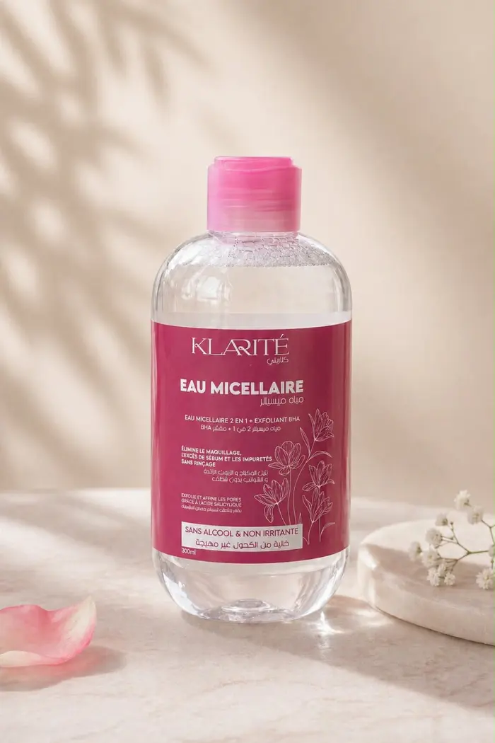 Micellar Water against a clean white backdrop.