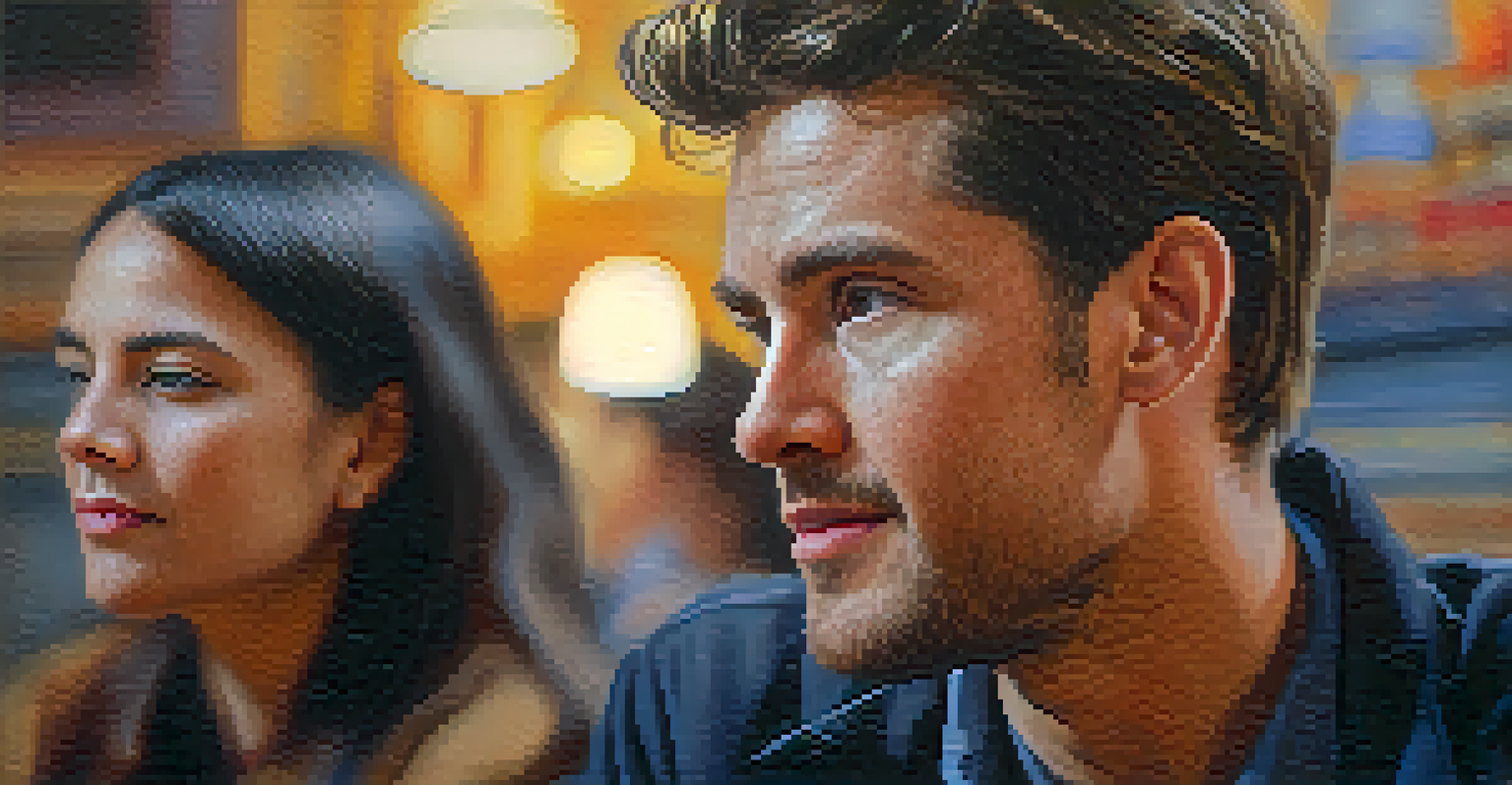 Two individuals having a focused conversation, one listening attentively while the other speaks.