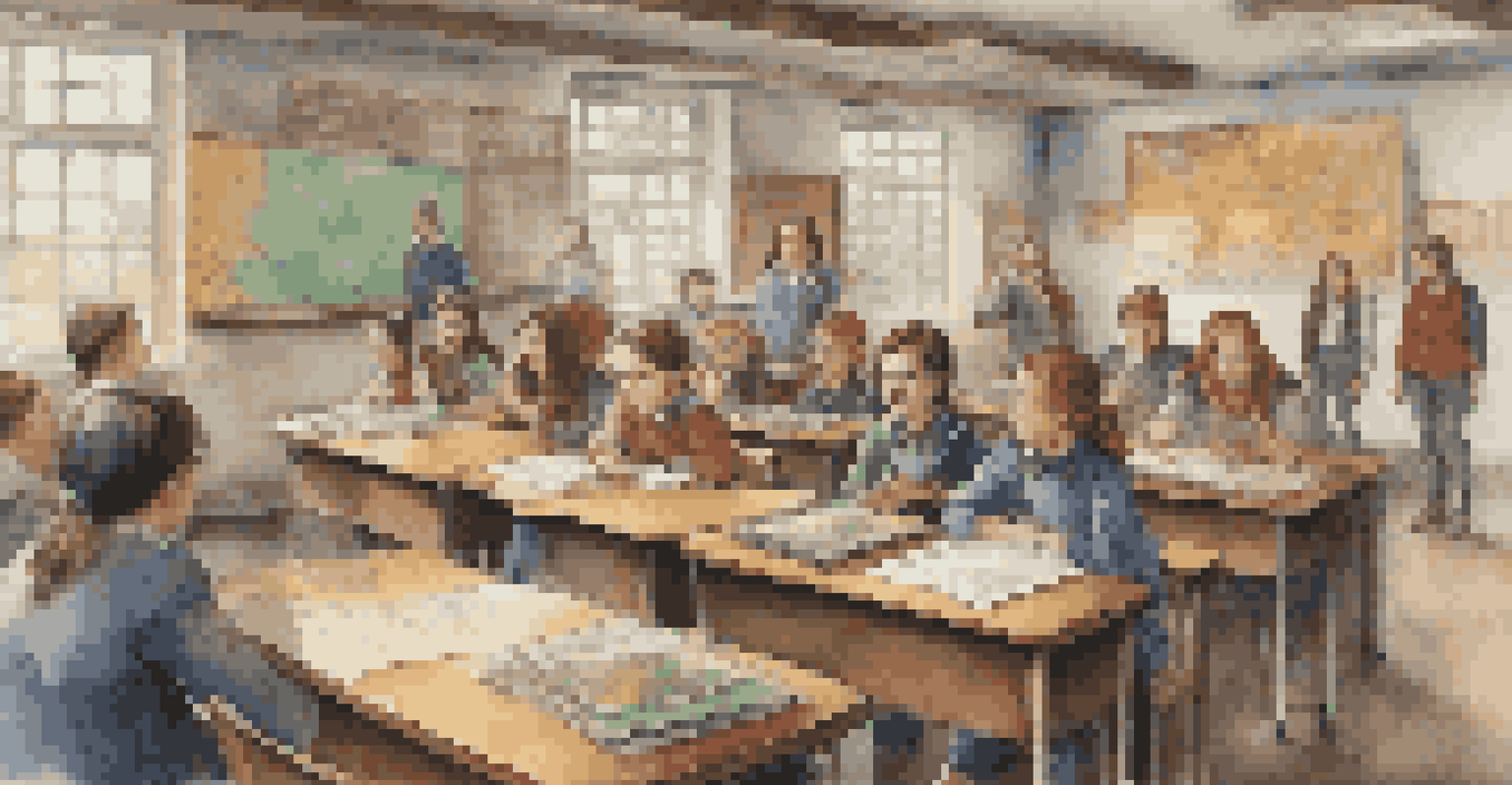 Students in a classroom participating in a role-playing activity to learn about conflict resolution, showcasing engagement and collaboration.