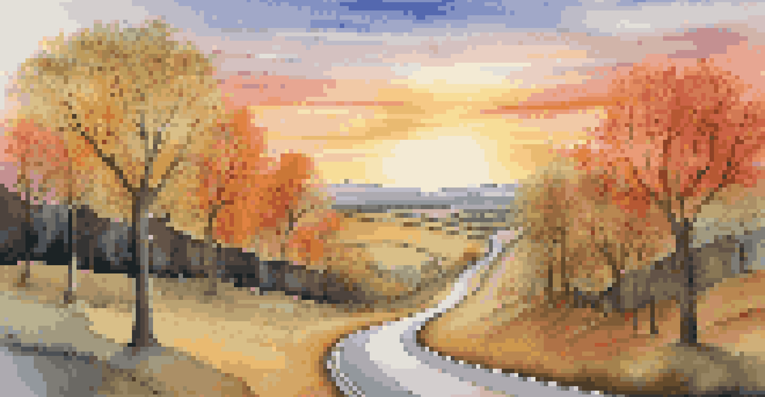 An abstract winding road leading to a bright horizon, symbolizing leadership transition and succession planning.