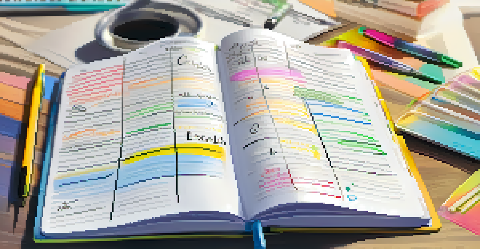 A close-up of an open planner filled with goals and notes, with a colorful pen and motivational quotes visible, set against a softly blurred background.