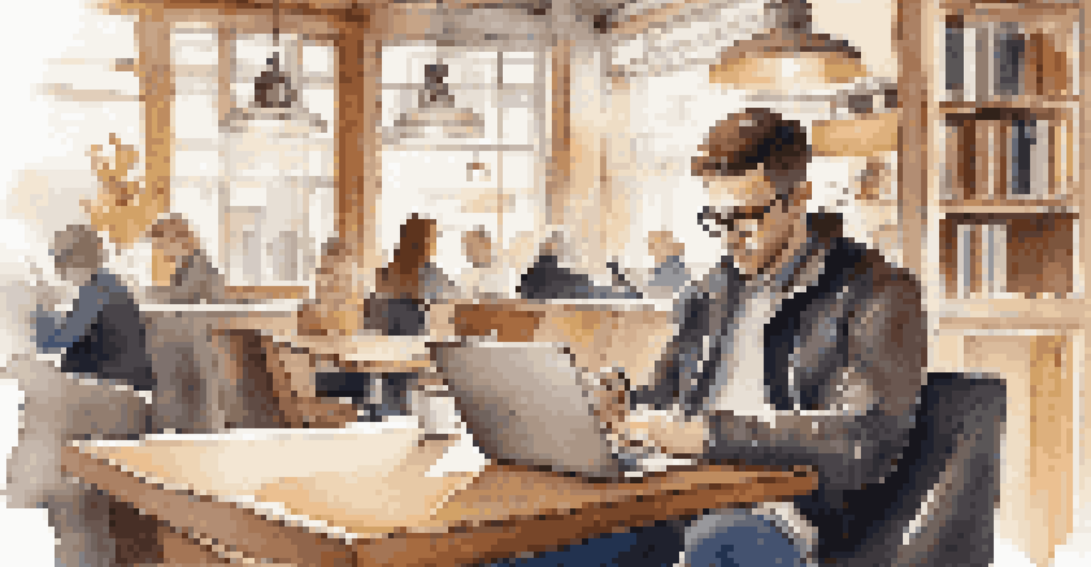 A person studying on a smartphone in a cozy café, engaged in microlearning.