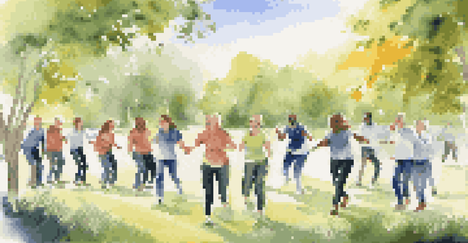 Employees engaging in outdoor team-building activities in a natural setting.