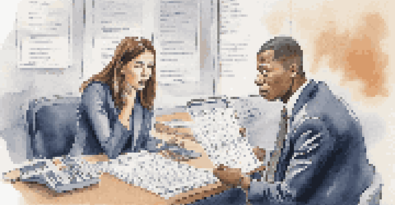 A split image showing an employee frustrated with their paystub and confidently discussing overtime rights with a supervisor.