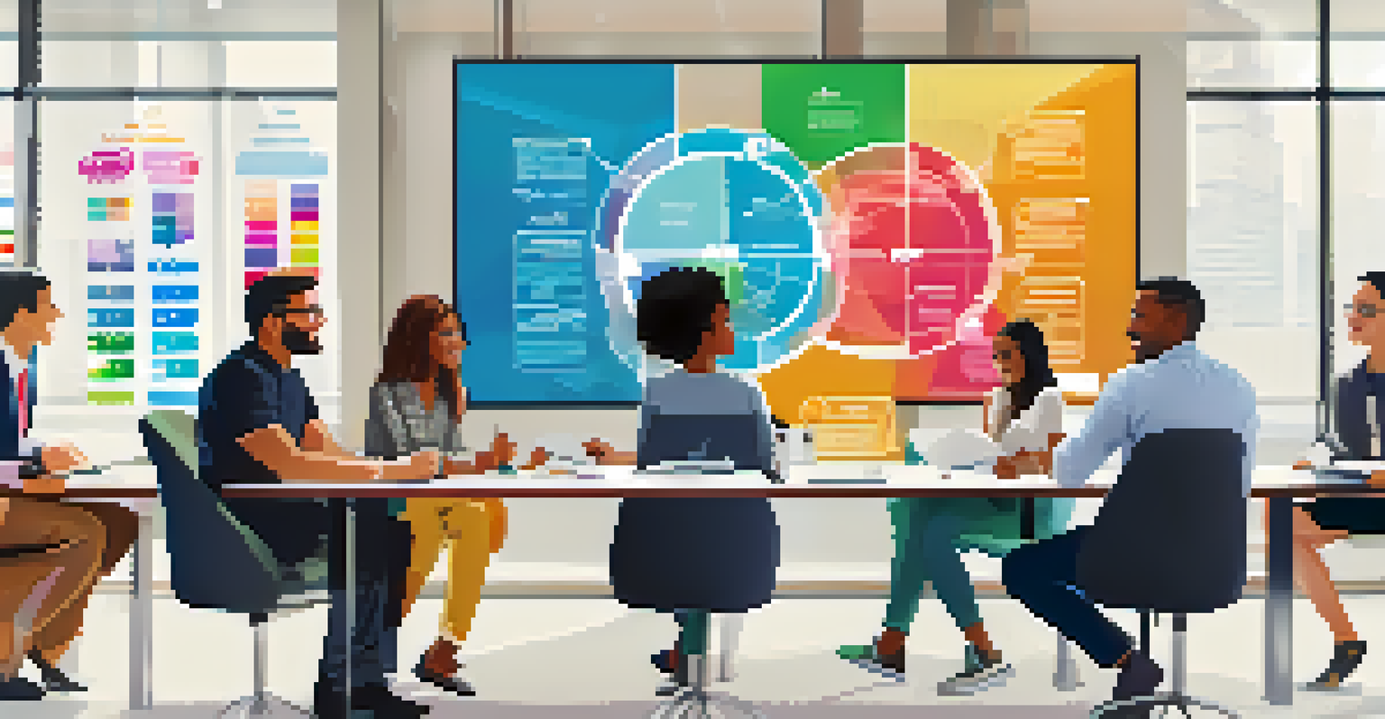 A diverse group of individuals participating in a career assessment workshop in a modern conference room, showcasing collaboration and engagement.