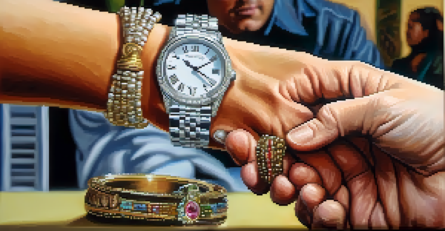 Two hands shaking, one with traditional jewelry and the other with a modern watch, representing cultural exchange.