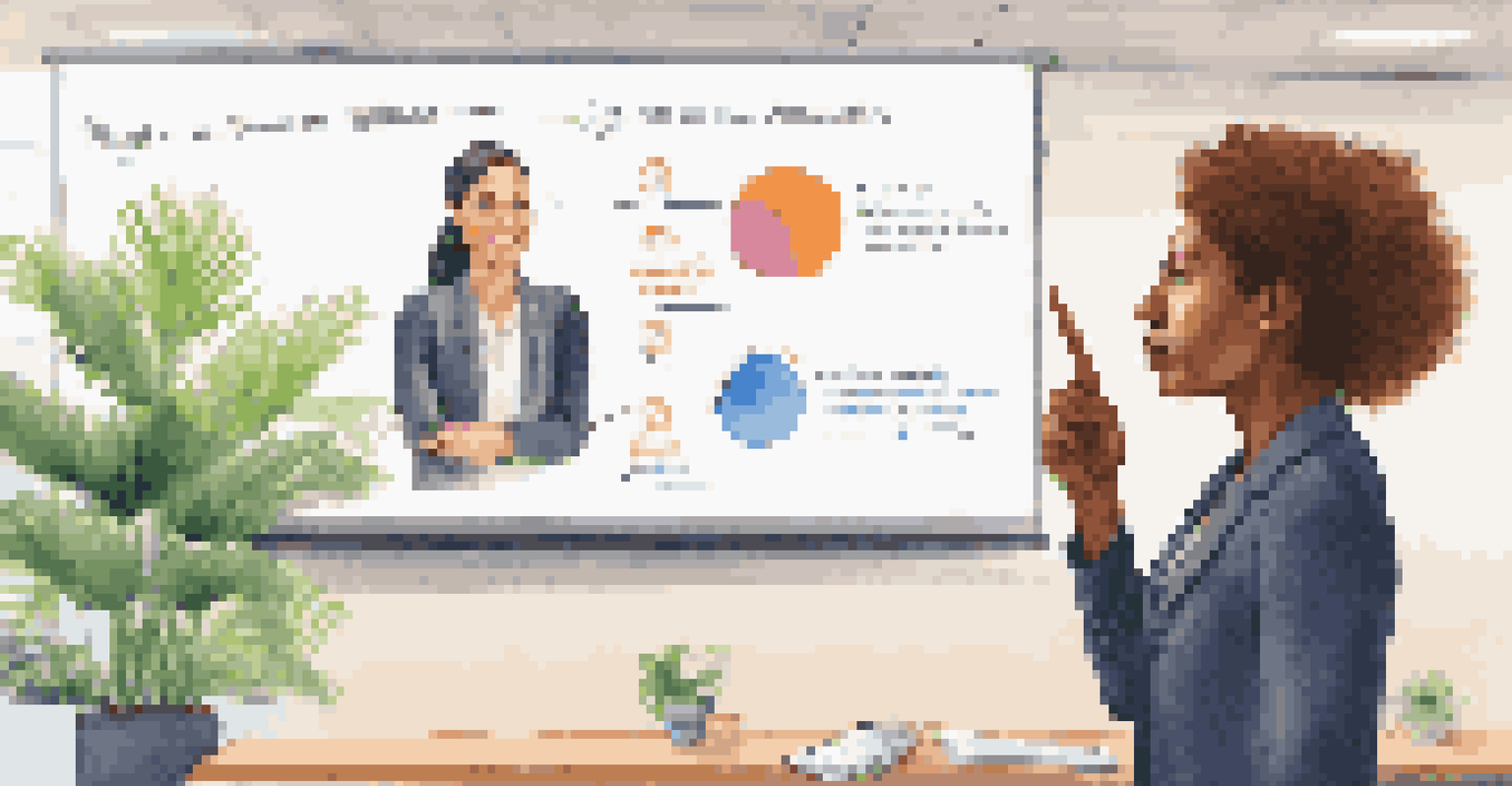 A young woman confidently presenting in a conference room, engaging an audience with her communication skills.