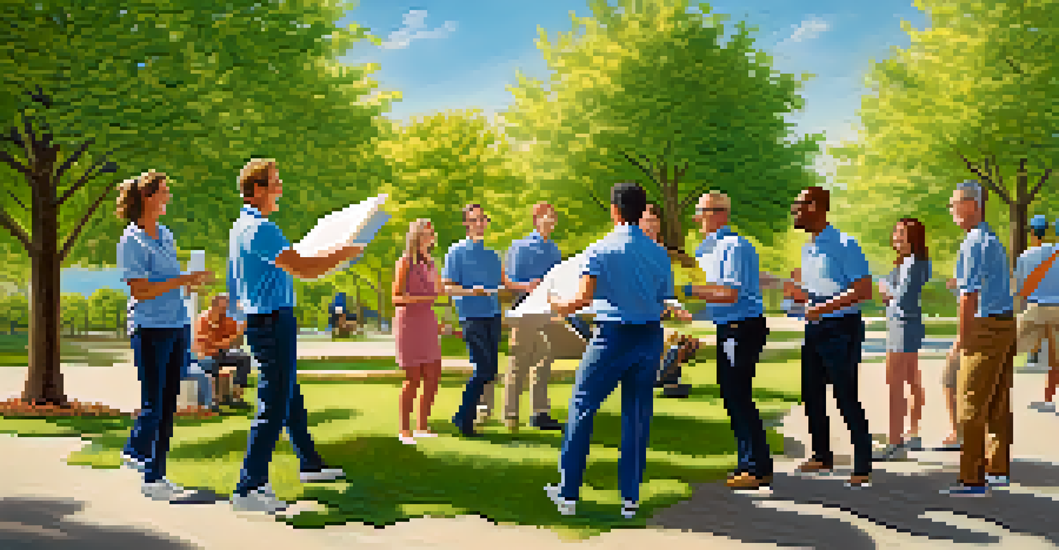 Colleagues engaged in a fun team-building activity outdoors, showcasing teamwork and positivity.