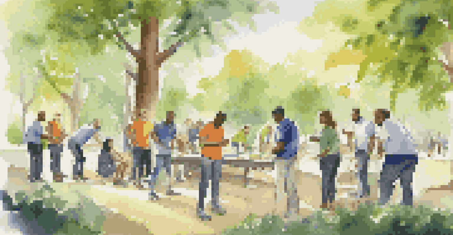 A group of coworkers engaged in a team-building exercise outdoors, demonstrating collaboration and problem-solving skills.