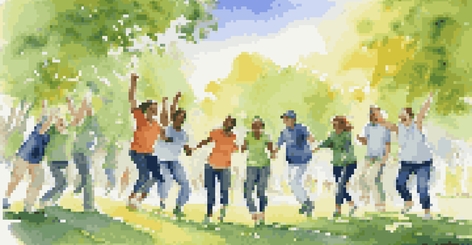 A team engaging in outdoor team-building activities in a sunny park.