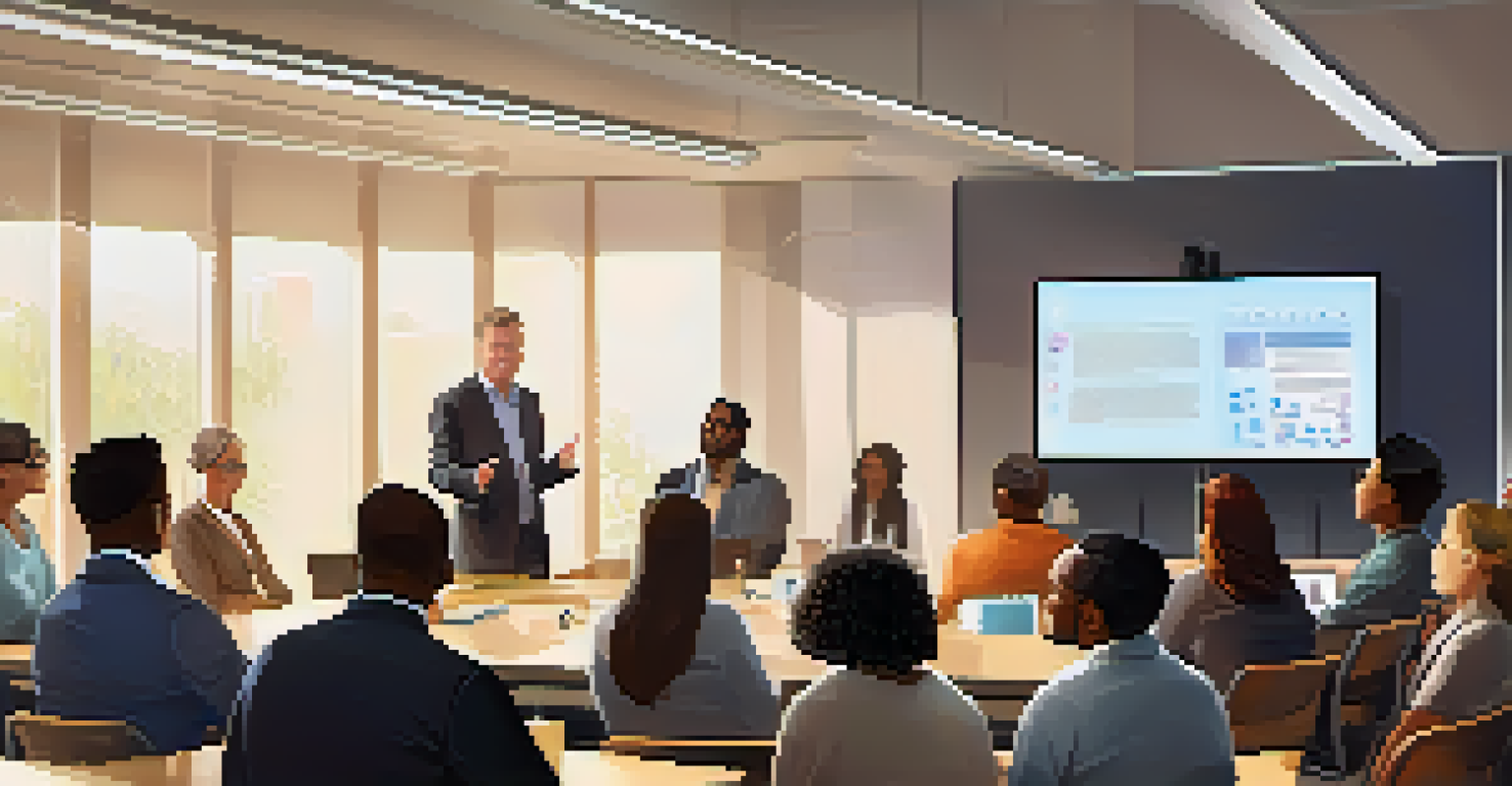 A leader addressing a diverse group of employees during a training session on diversity and inclusion.