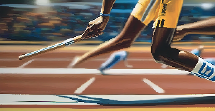 A hand holding a baton, symbolizing the transition of leadership in succession planning.