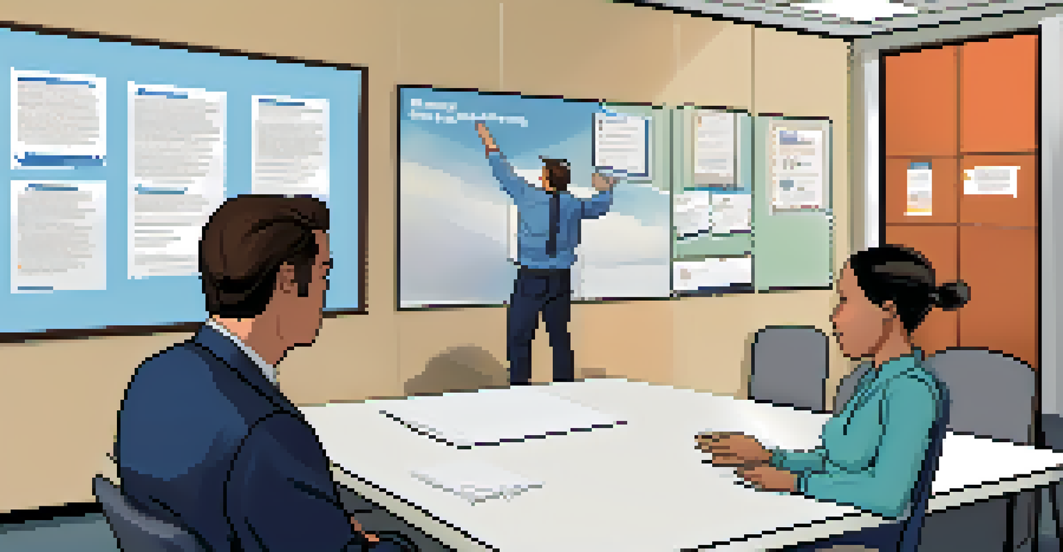 An employee practicing conflict resolution skills in a training room, demonstrating active listening and empathy.