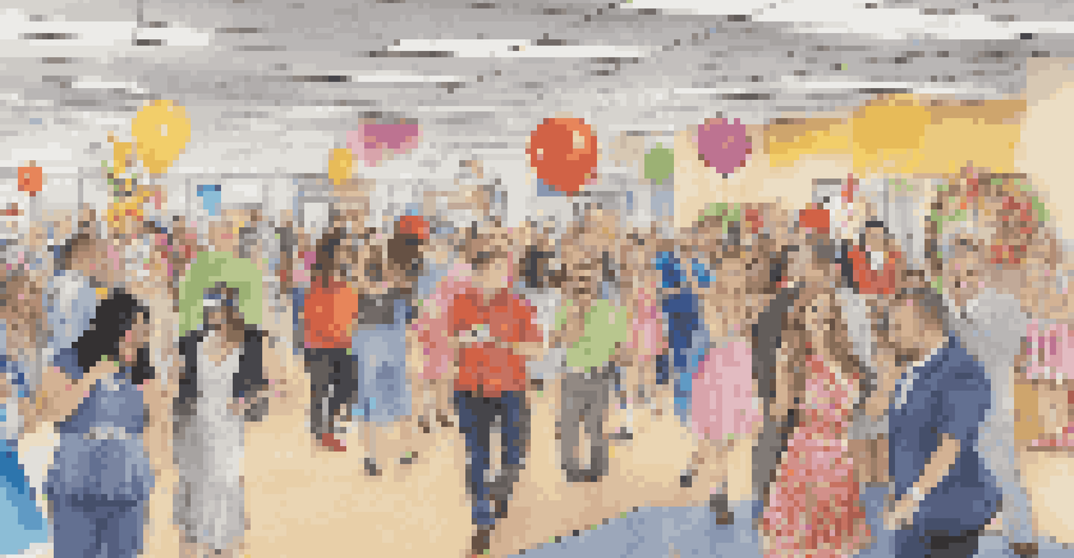 A festive social event at Zappos where employees are dressed in themed costumes, enjoying activities and fostering camaraderie.