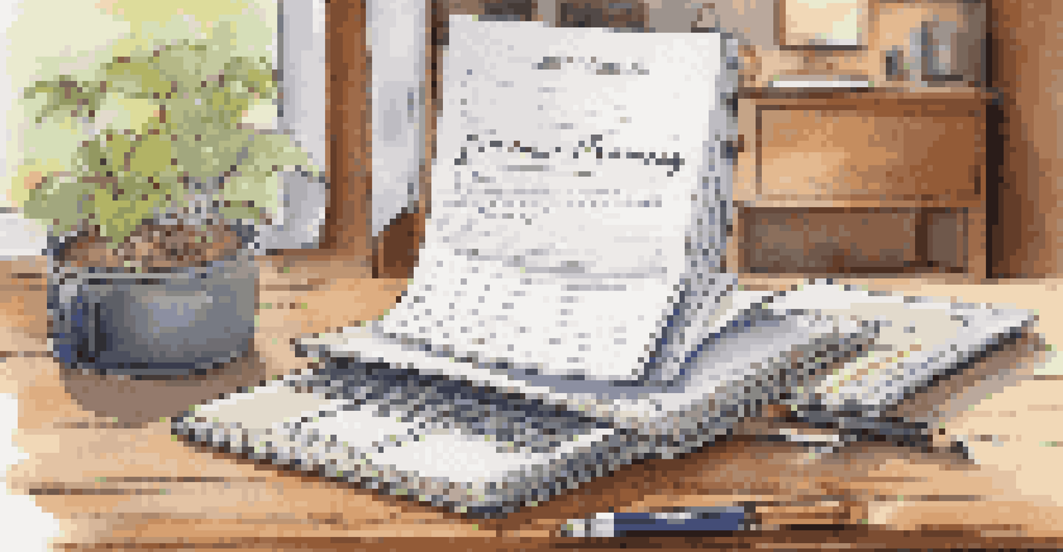 An open notebook with estate planning notes and a laptop displaying a financial website on a wooden table.