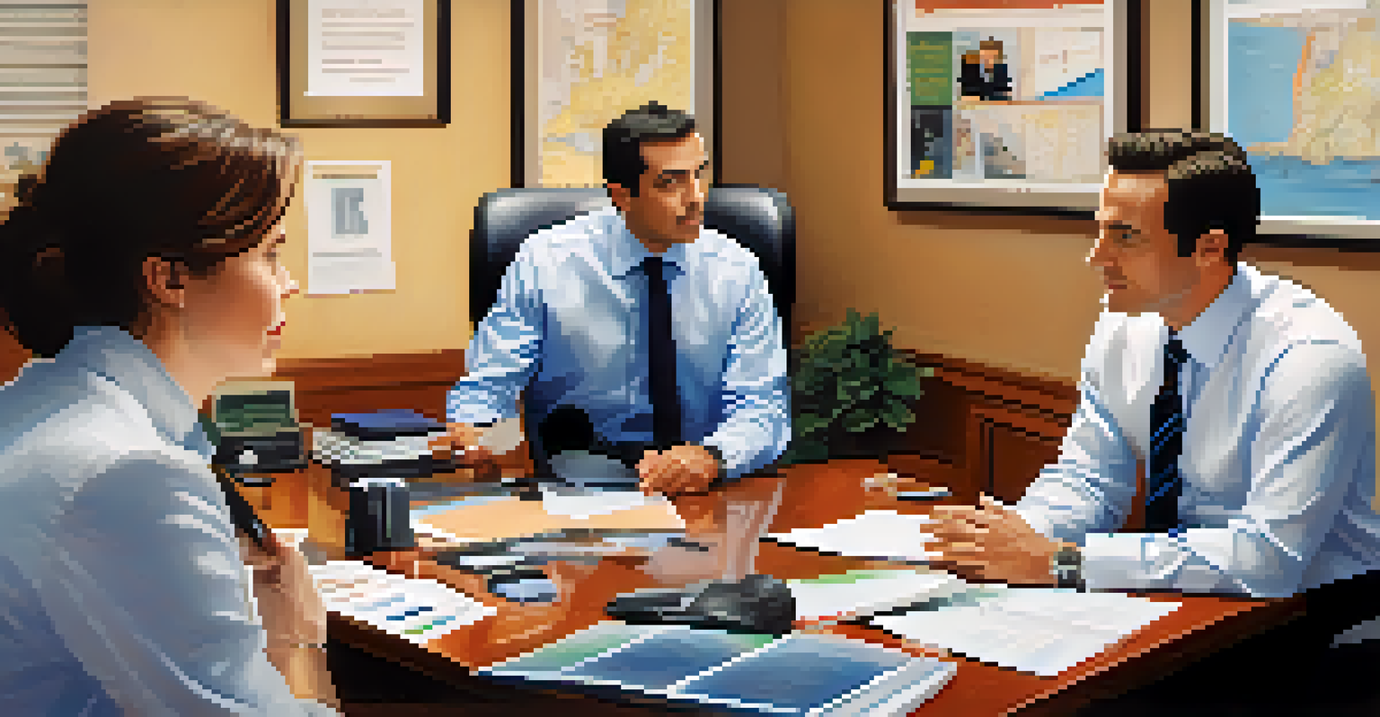 Two professionals engaged in a feedback conversation in a private office setting, showing supportive interaction.