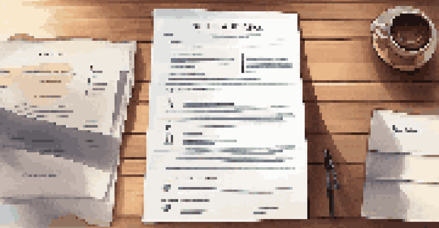 A close-up of a tailored resume and cover letter on a wooden desk, with a pen resting above, showcasing attention to detail.
