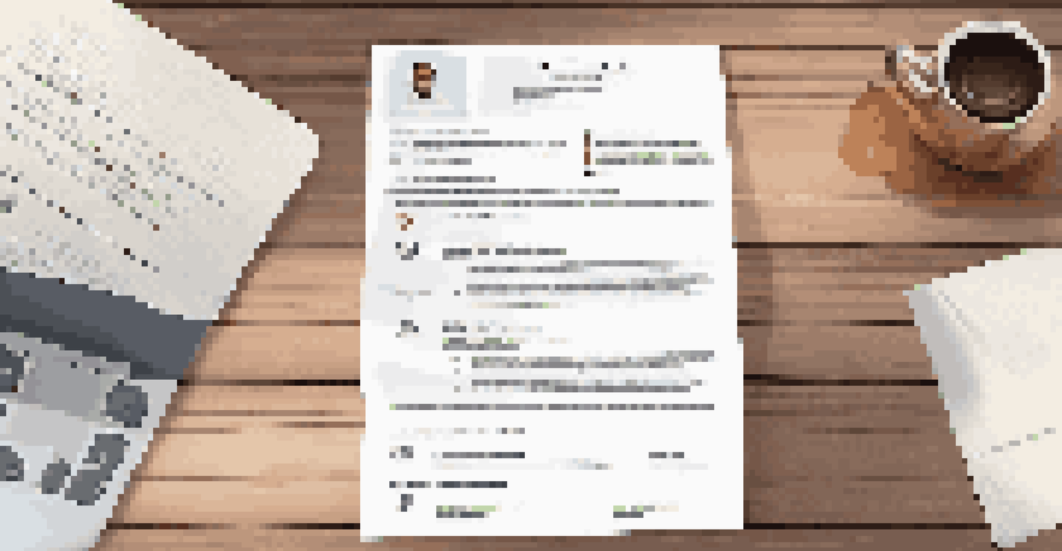 A close-up view of a resume and cover letter on a desk, with a pen and laptop in the background, emphasizing a professional setting.