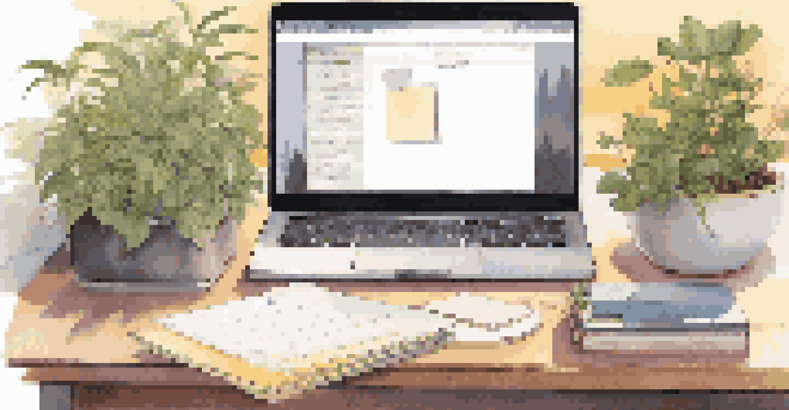 An organized desk with the Eisenhower Matrix, sticky notes, and a calming plant, illuminated by golden hour light.