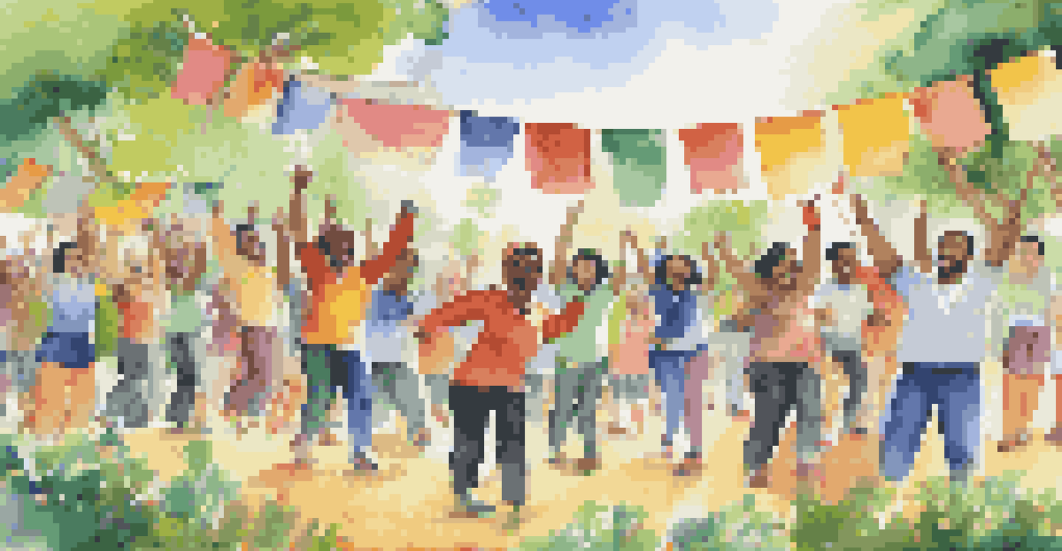 Employees from different cultures participating in an outdoor team-building event with games and laughter.