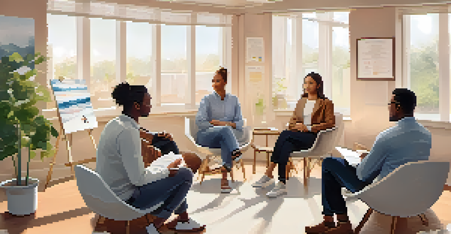 A team in a meeting room discussing and resolving a conflict constructively, showing empathy and understanding.