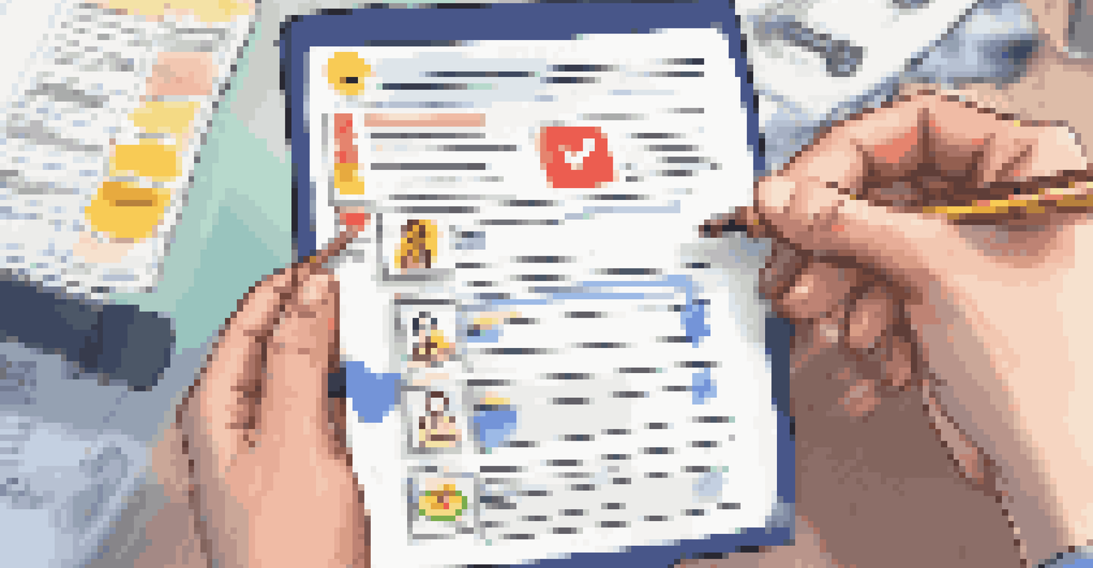 A close-up of a hand holding a survey form in an office setting, showcasing diverse feedback options and a collaborative atmosphere.