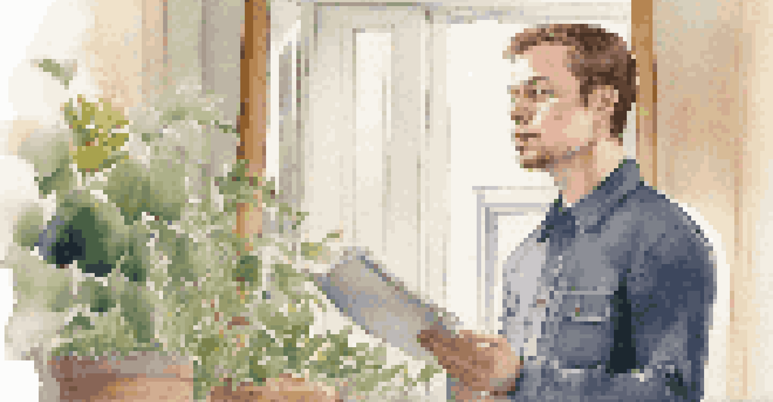 A person practicing a speech in front of a mirror with a focused expression.