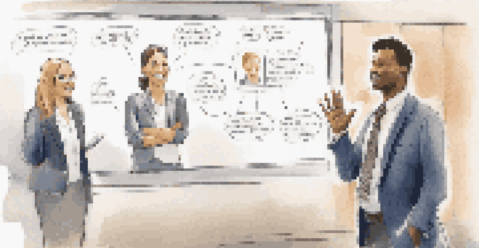 A confident speaker presenting an elevator pitch with enthusiasm in front of an audience.