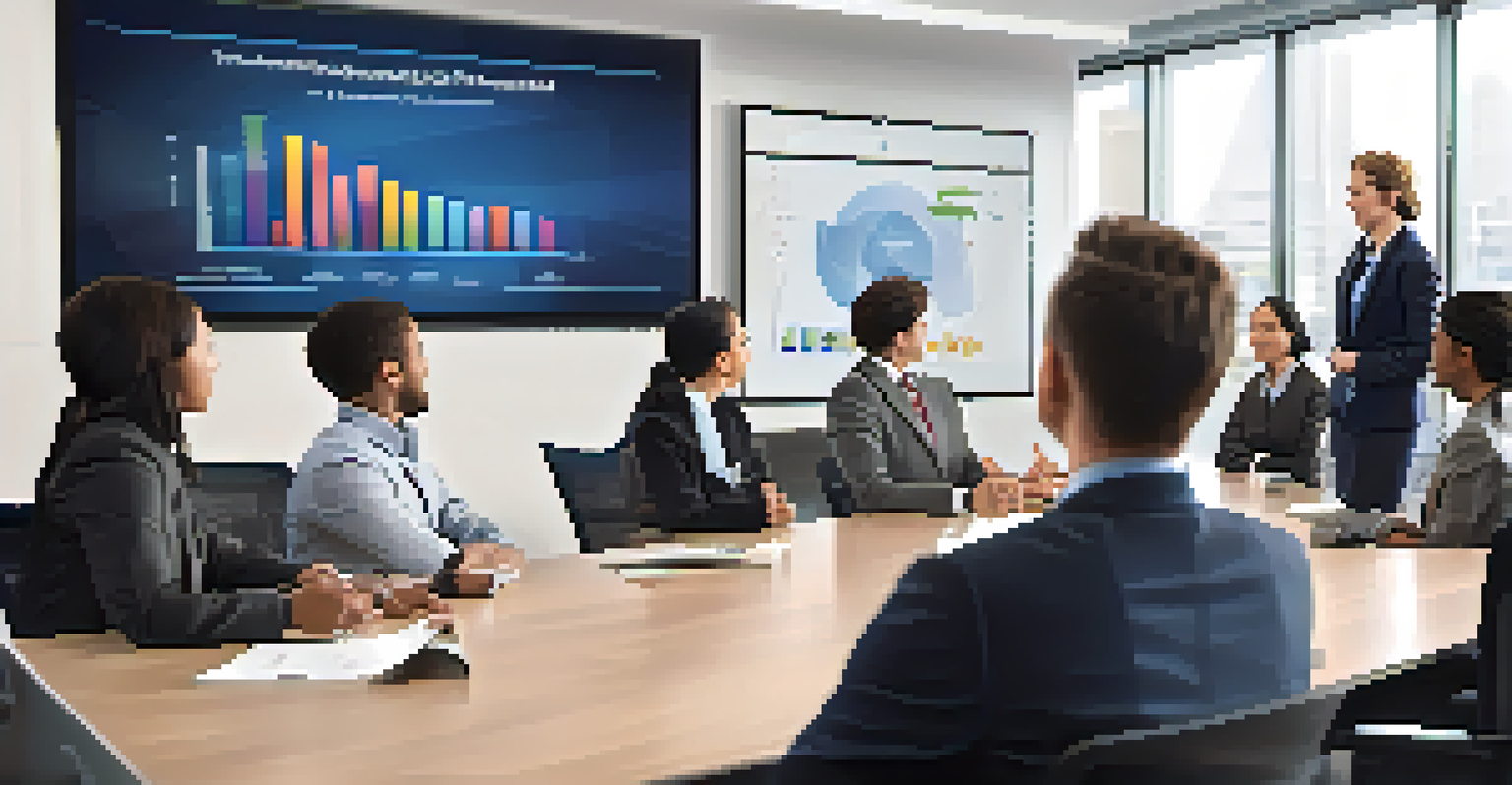 A leader addressing a team in a modern conference room, showcasing trust and engagement.
