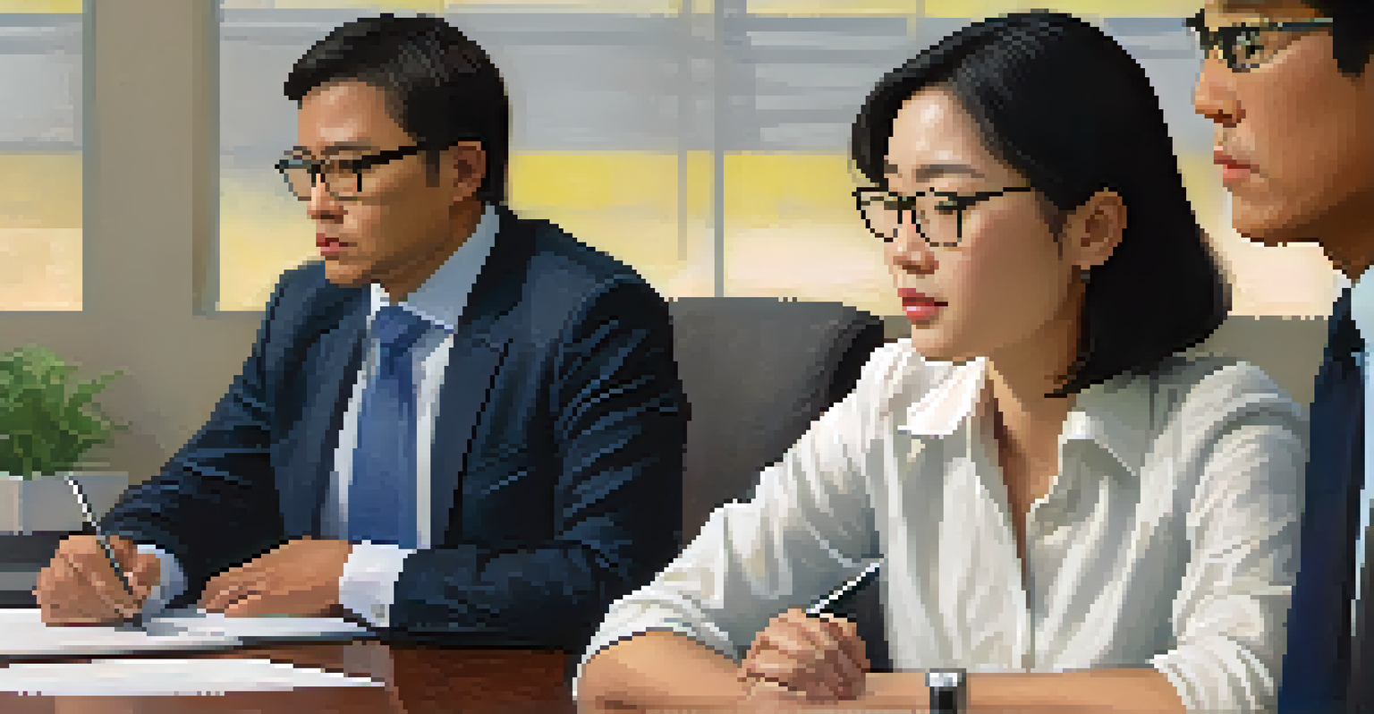 A manager and an employee in a supportive one-on-one meeting, showing empathy and active listening in a softly blurred background.