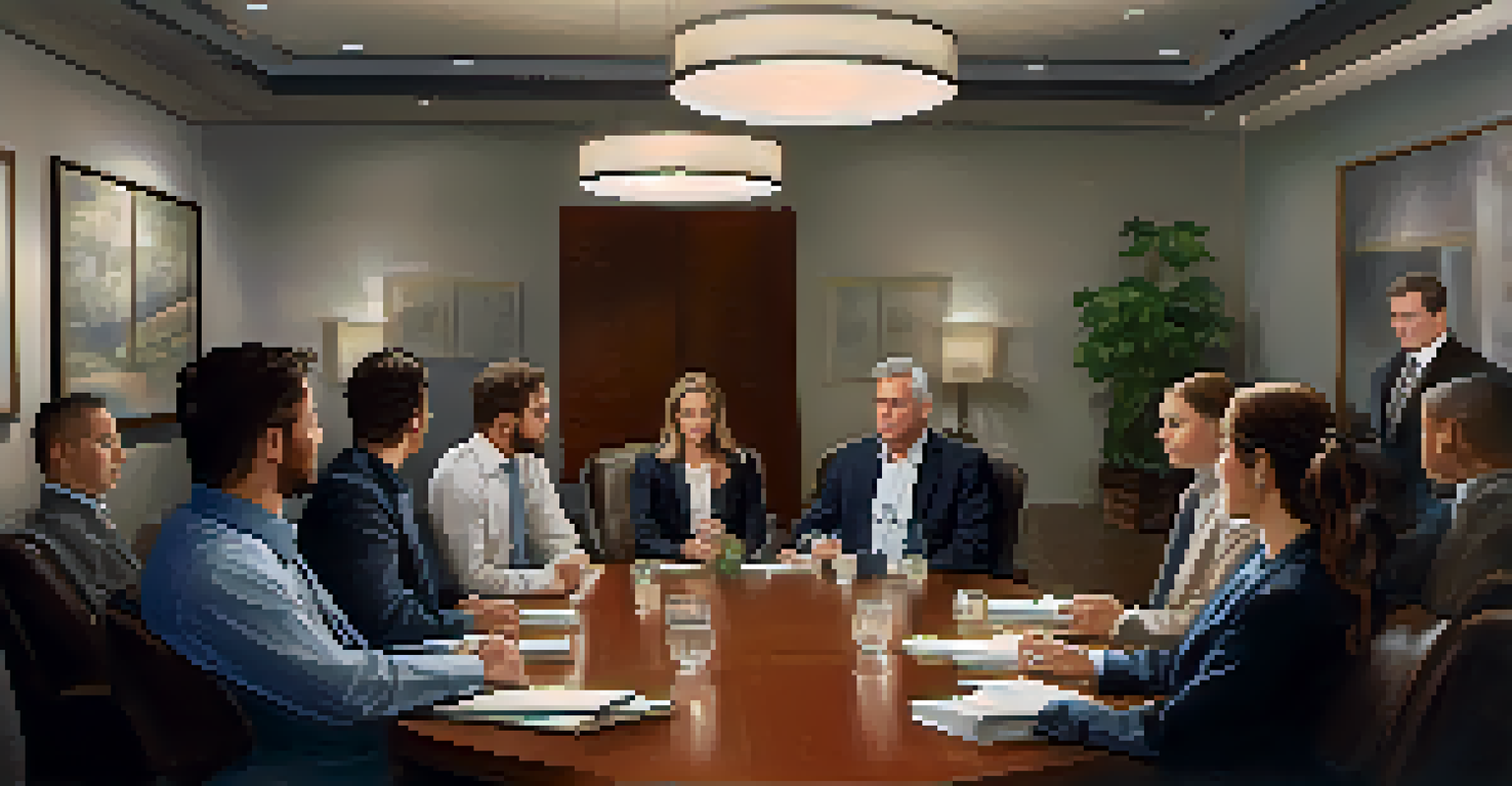 A leader facilitating a conflict resolution discussion among team members in a cozy meeting room.