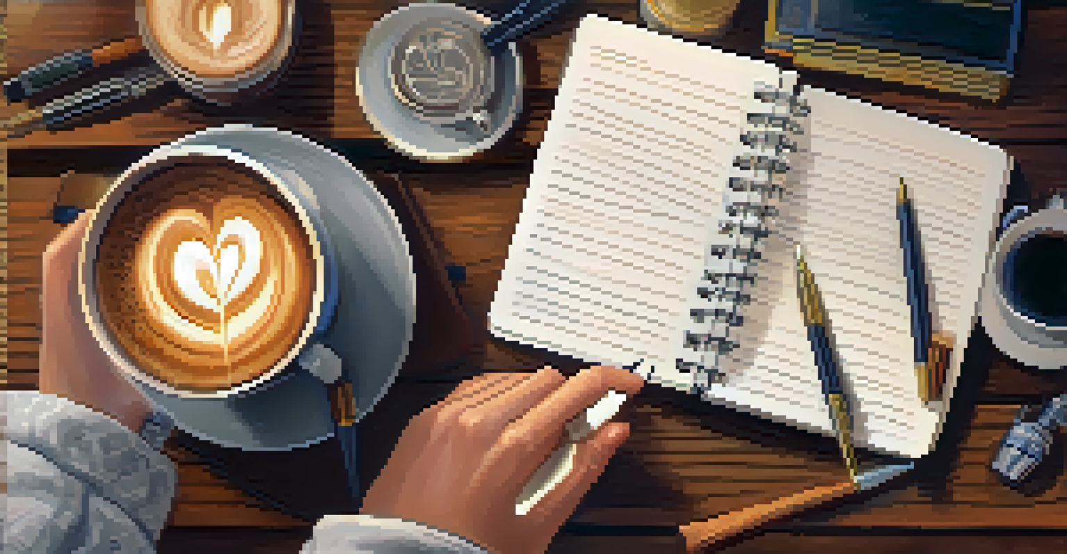 A close-up of hands typing on a laptop with tools for skill development around.