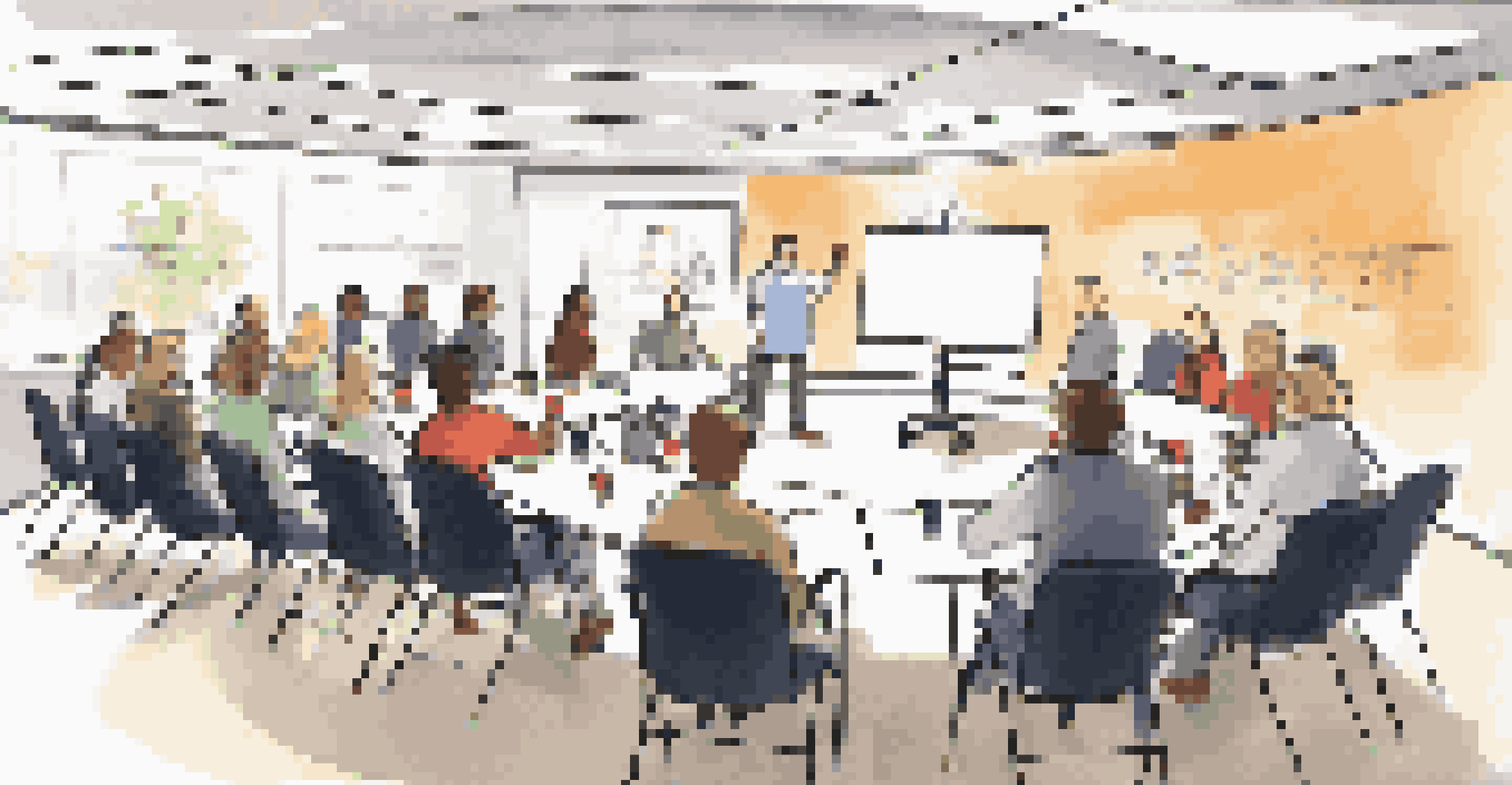 Employees participating in a training session focused on conflict resolution techniques.