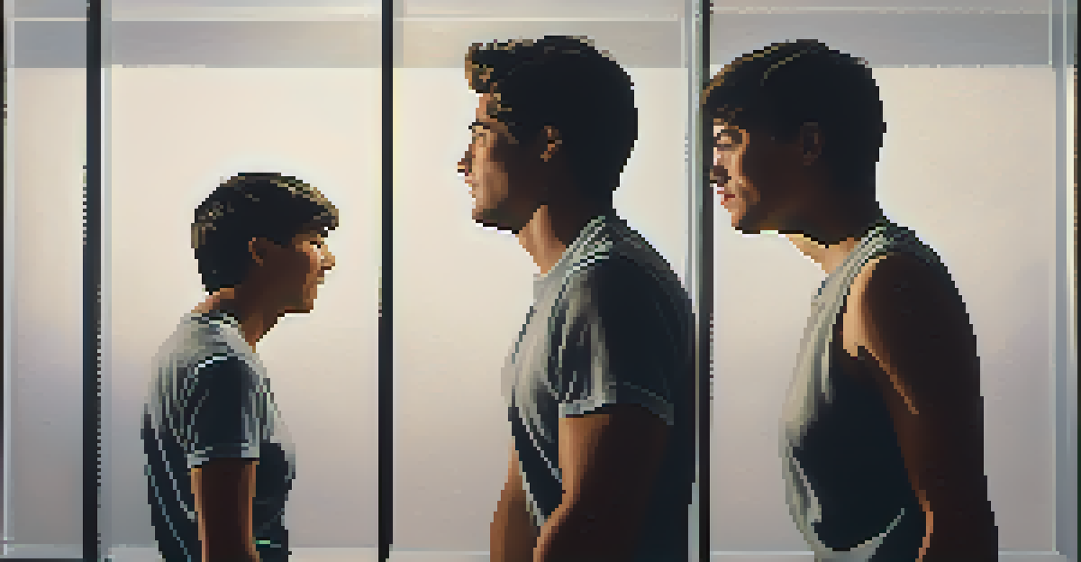 An illustration comparing closed and open body language in communication, emphasizing the impact of non-verbal cues.