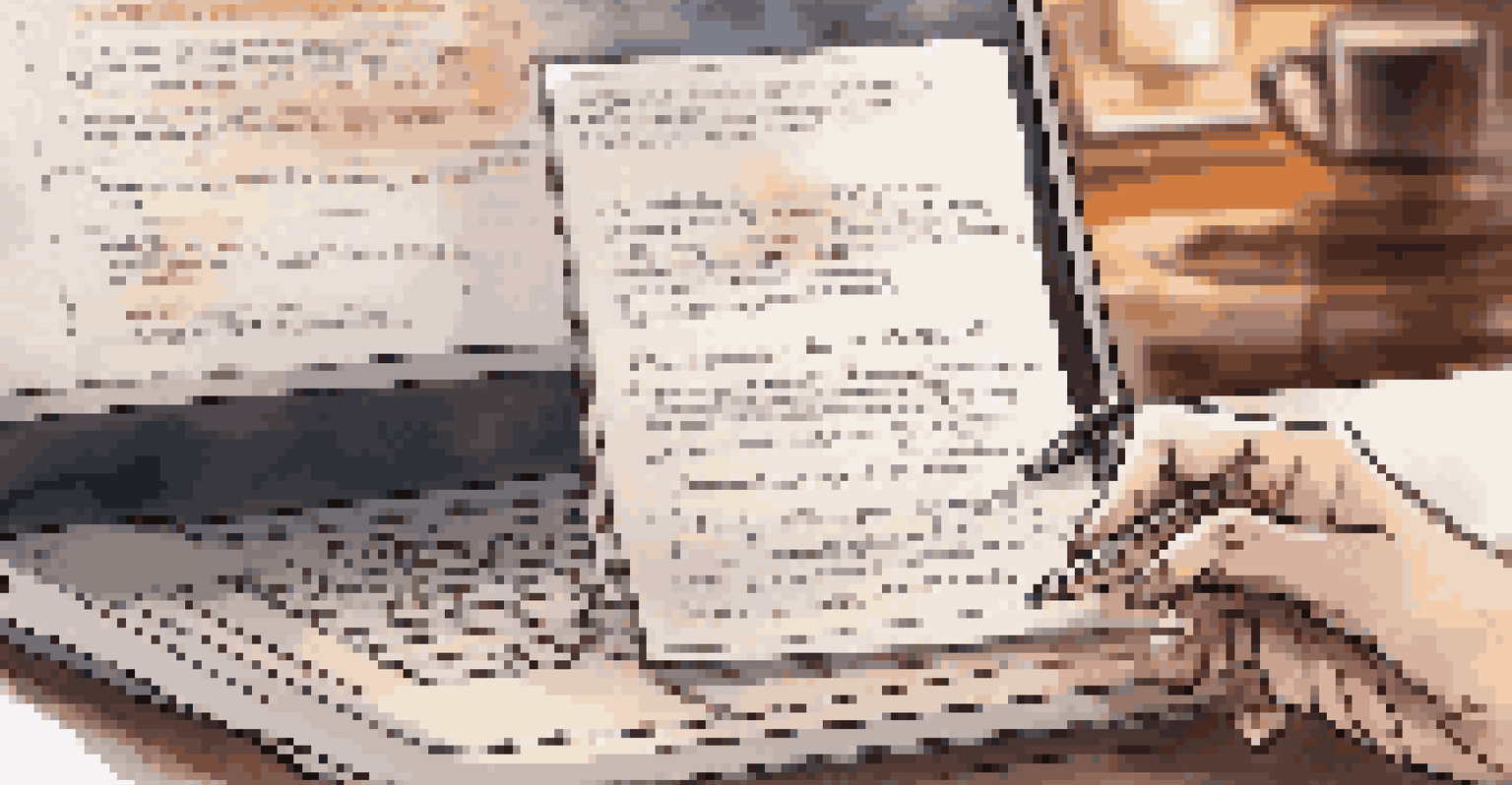 A hand on a laptop keyboard next to notes about salary research in a cozy coffee shop.