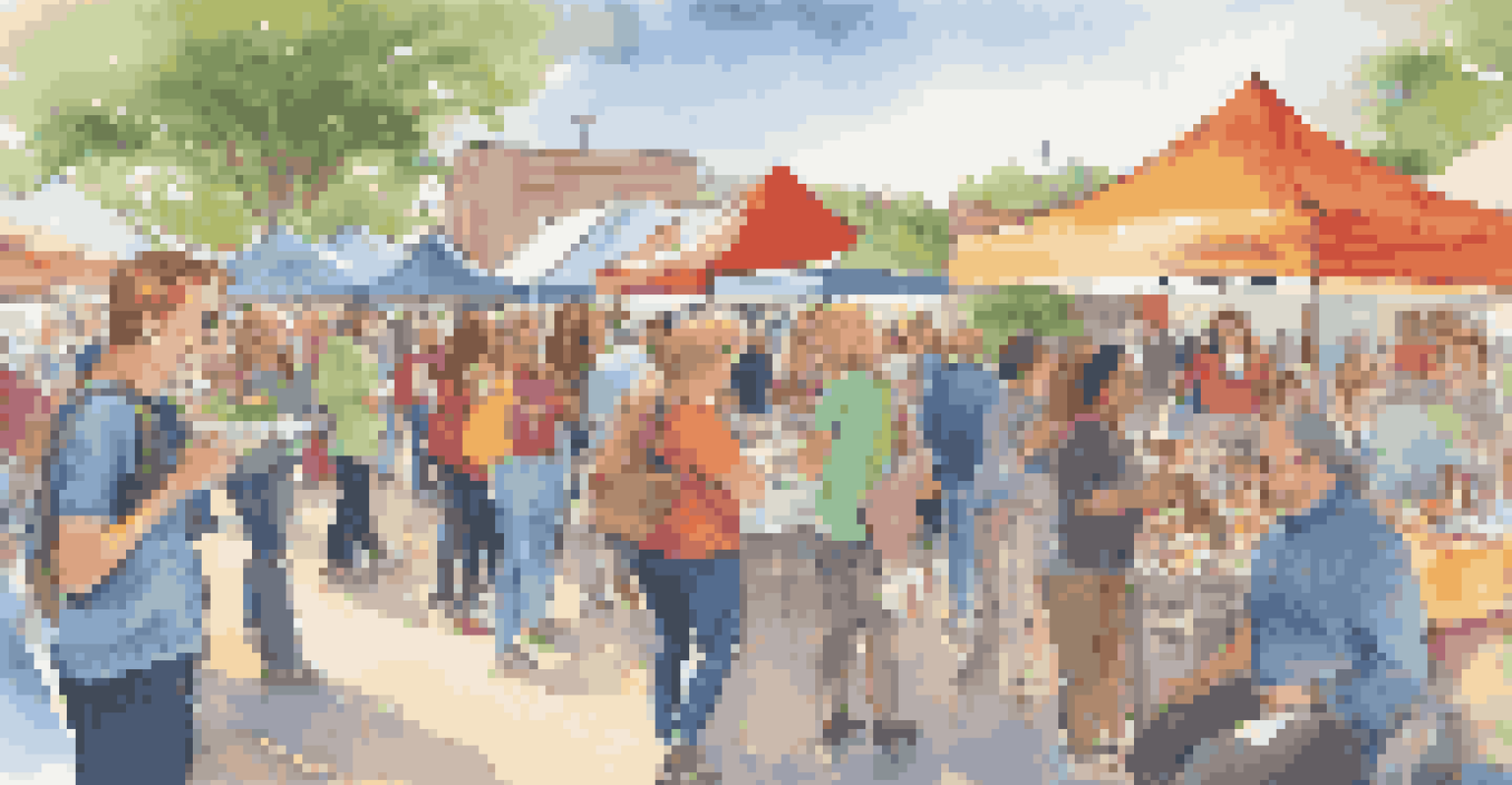A lively volunteer fair with booths and attendees exploring various organizations and opportunities.