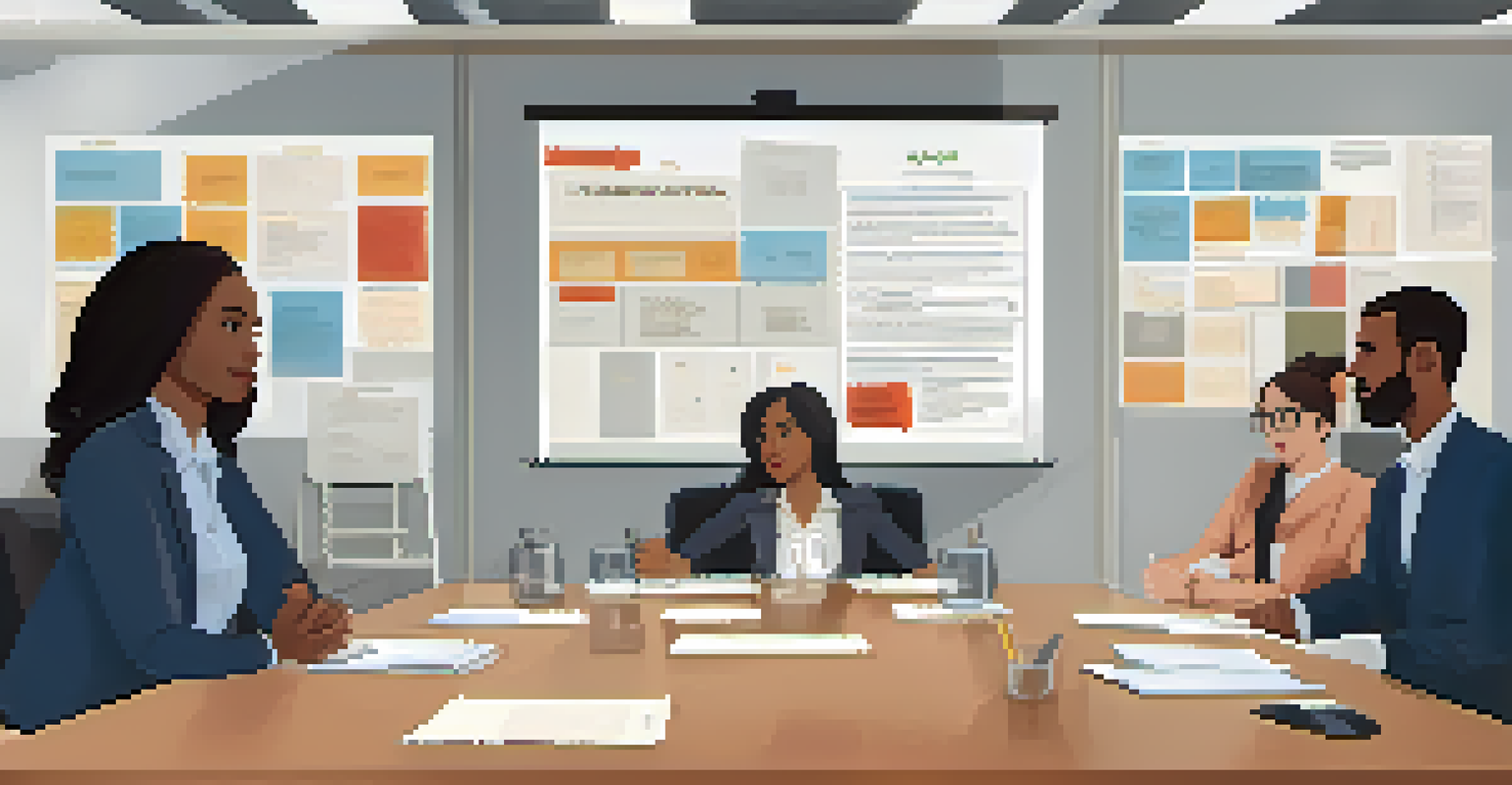 A manager mediating a conflict resolution session between two team members in a cozy office environment.