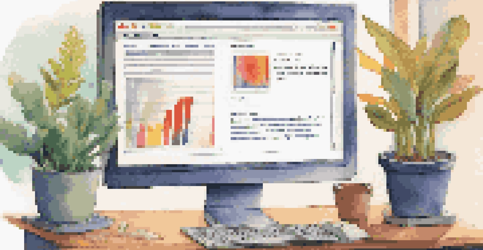 A close-up of a computer screen showing an engaging discussion forum, surrounded by study materials and a cozy workspace.