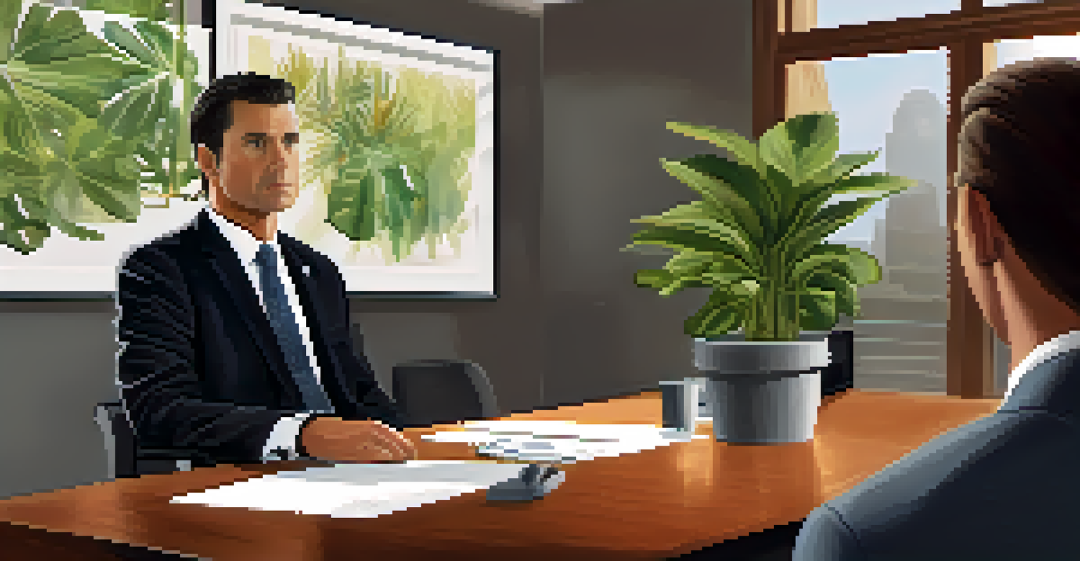 A manager showing empathy while listening to a team member in a cozy office setting.