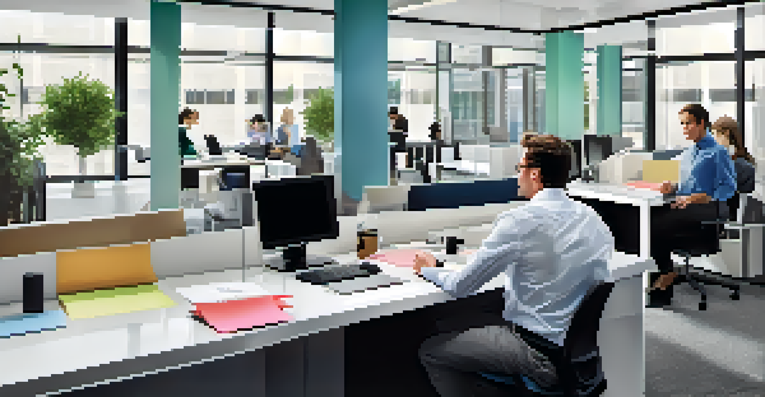 A split image showing a tense office rivalry on one side and a harmonious collaboration on the other, highlighting the contrast in atmosphere.