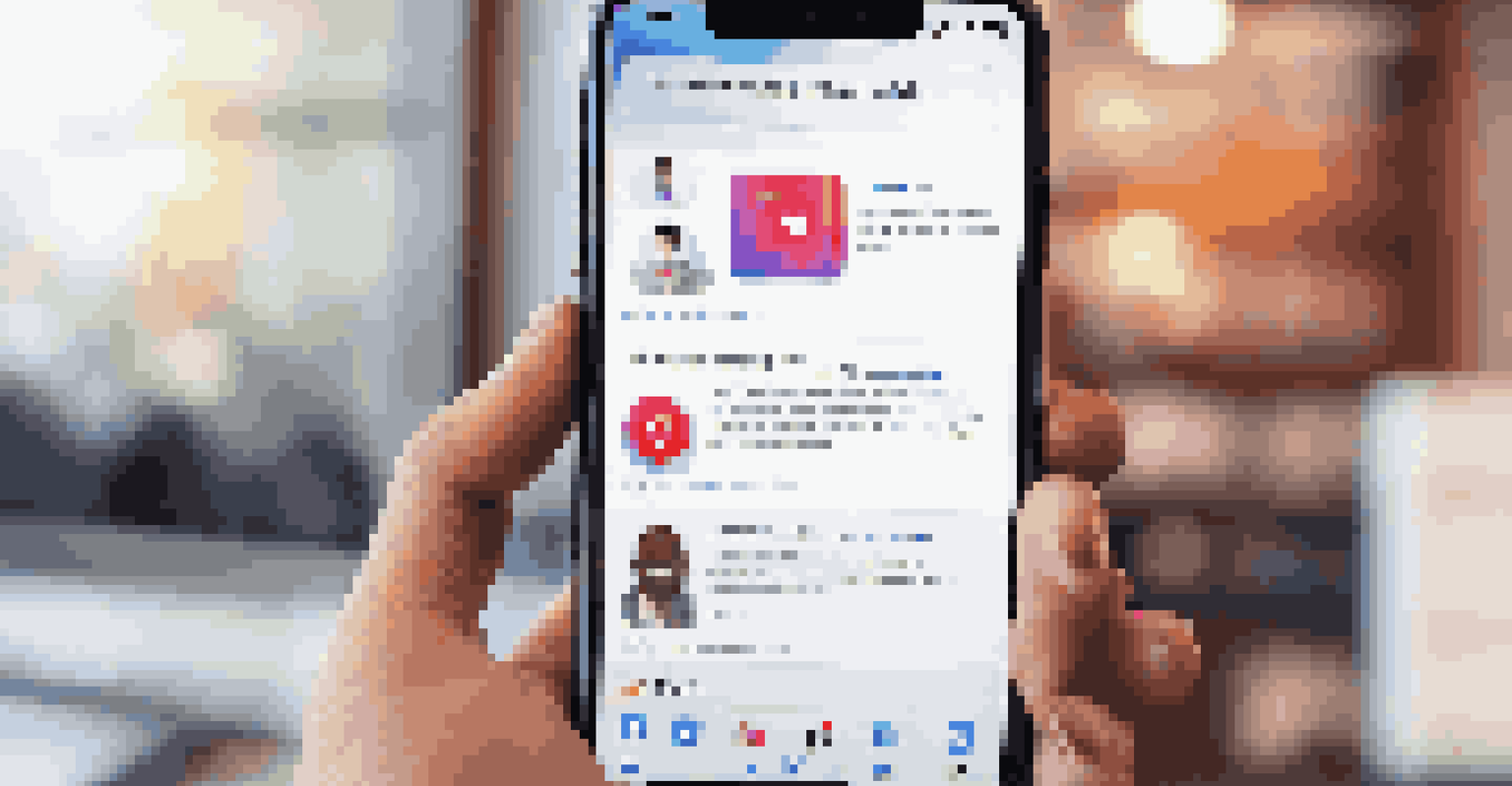 A close-up of a smartphone showing a professional's social media profile with highlighted achievements.