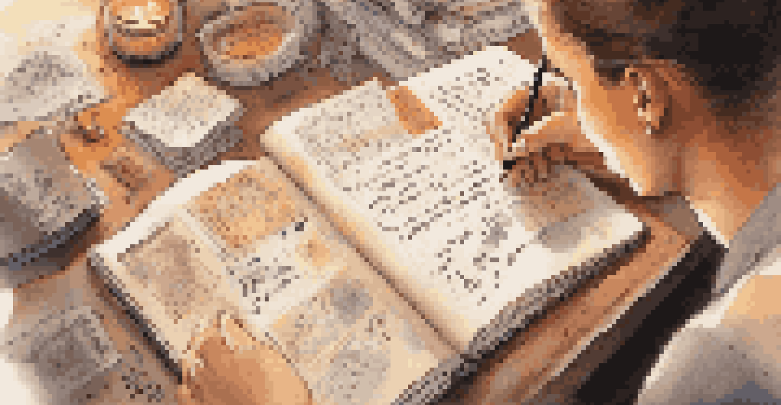 A person writing in a journal surrounded by motivational quotes and a corkboard.