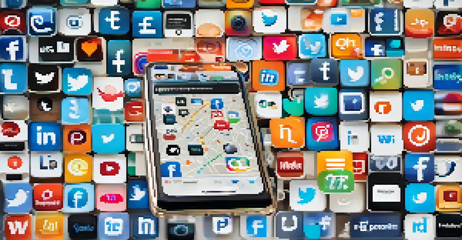 A smartphone screen showing social media notifications about job opportunities.