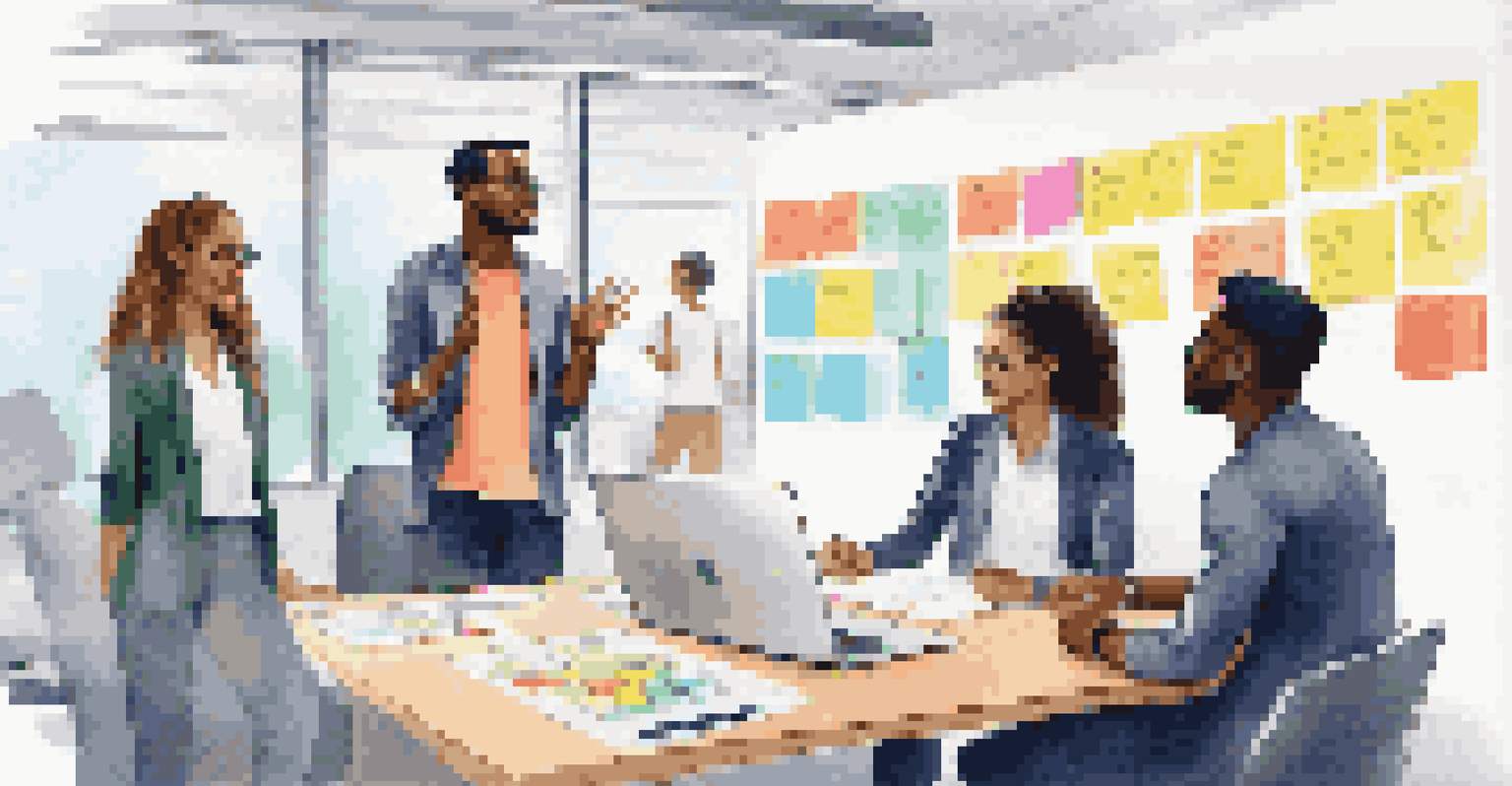 A diverse group of interns collaborating in a conference room, brainstorming ideas.