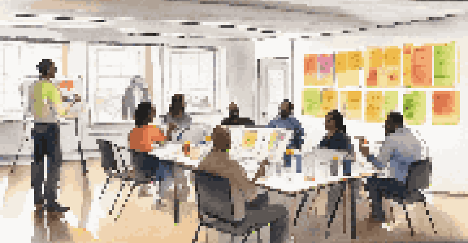 Employees participating in a cultural competence training session, engaged in role-playing and discussions in a warm workshop environment.