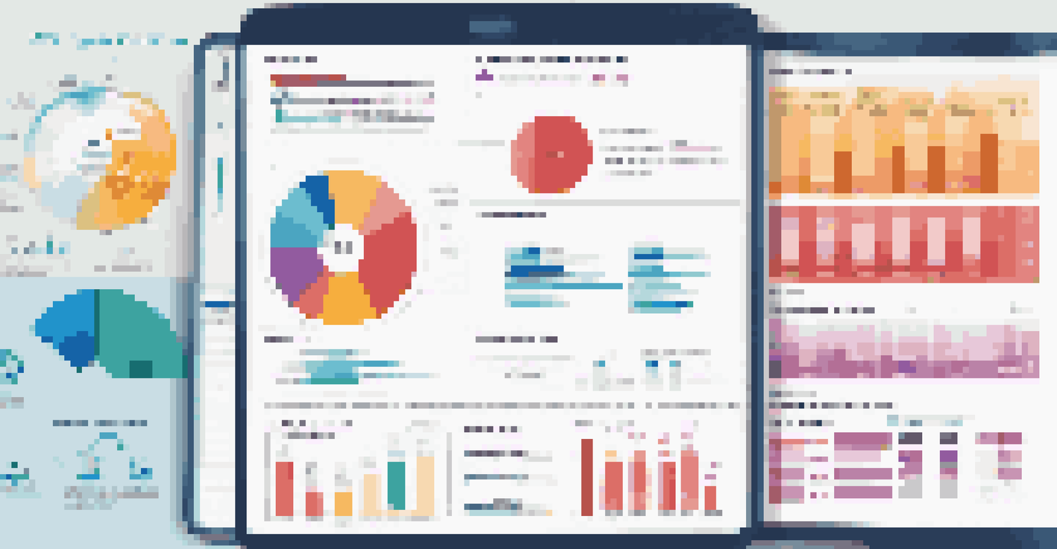 An infographic on a tablet displaying audience engagement data with colorful graphics and clear graphs.