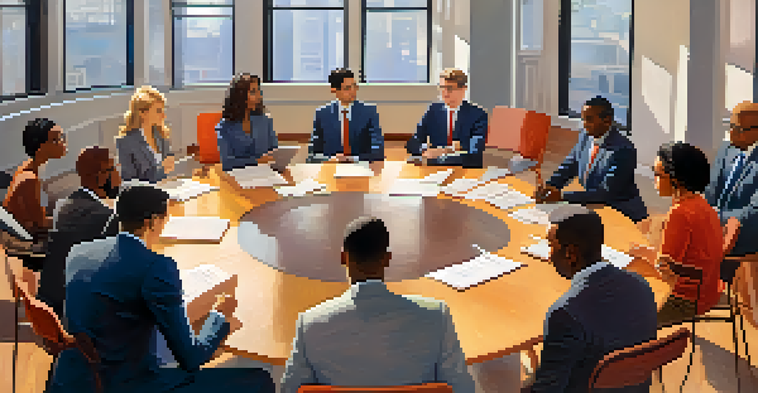 A diverse group practicing mock interviews in a circle, actively engaging in feedback and discussion.