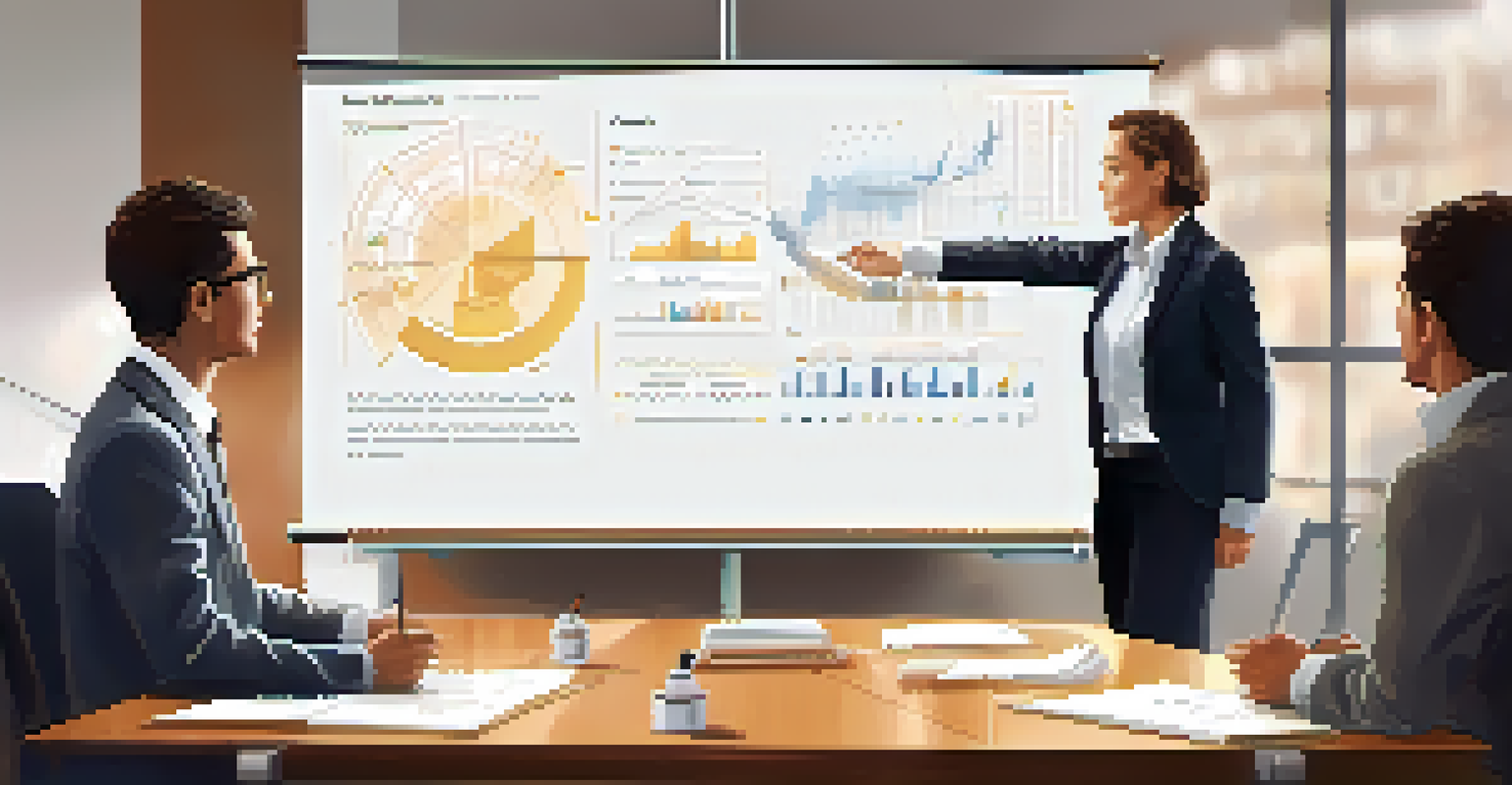 A leader presenting to a small attentive team in a warm conference room with a whiteboard.